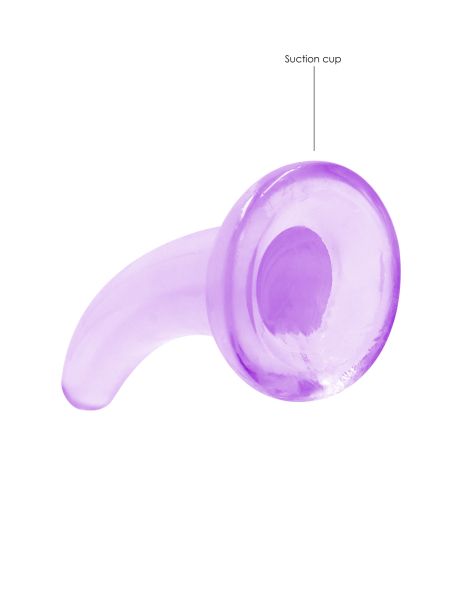 Dildo zakrzywione fiolet z mocną przyssawką 12 cm - 4