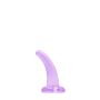 Dildo zakrzywione fiolet z mocną przyssawką 12 cm - 3