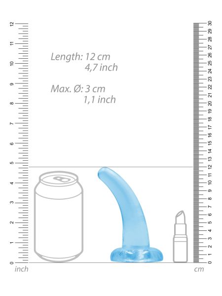 Małe gumowe dildo z mocną przyssawką 11,2 cm - 5
