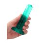 Dildo gładkie zielone z mocną przyssawką 13,5 cm - 4