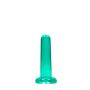 Dildo gładkie zielone z mocną przyssawką 13,5 cm - 5