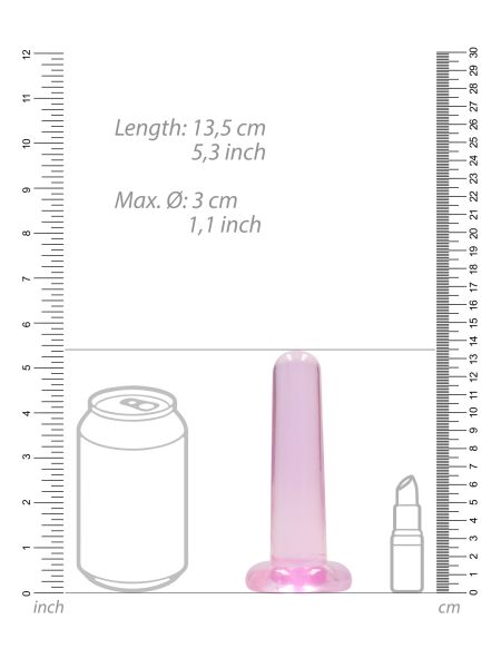Małe dildo do penetracji pochwy i anusa róż12,7 cm - 5
