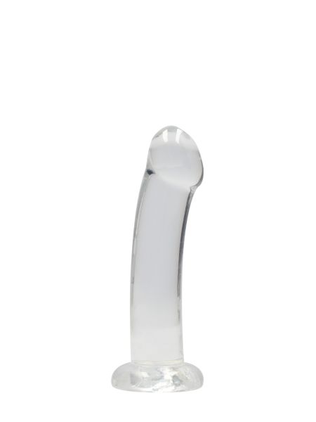 Proste lekko zagięte dildo z przyssawką 16,6 cm - 2