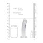 Proste lekko zagięte dildo z przyssawką 16,6 cm - 6