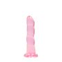 Dildo żelowe z przyssawką spiralne różowe RealRock 18 cm - 3