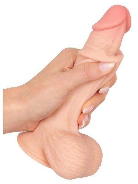 Realistyczny żylasty penis z przyssawką 19 cm - 16