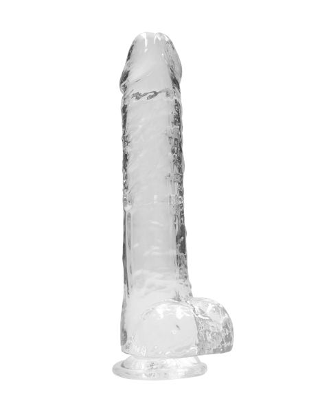Duży przezroczysty żylasty penis grube dildo 24 cm - 2