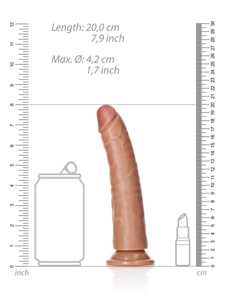Duże realistyczne dildo z mocną przyssawką 20 cm - 7