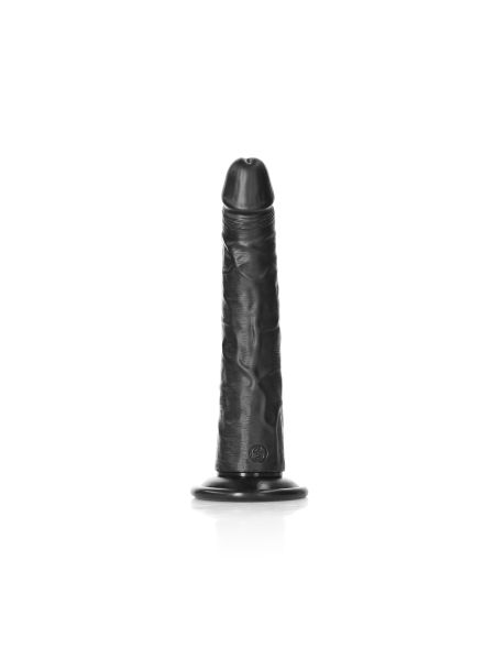 Sztuczny penis dildo realistyczne z przyssawką czarne 22,5cm - 3