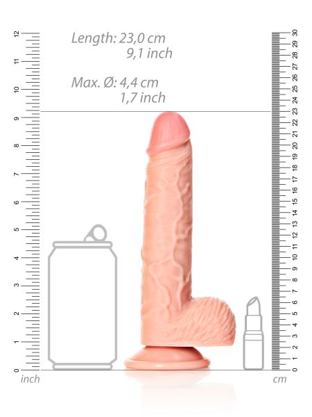Sztuczny penis realistyczne dildo z przyssawką 23 cm - 6