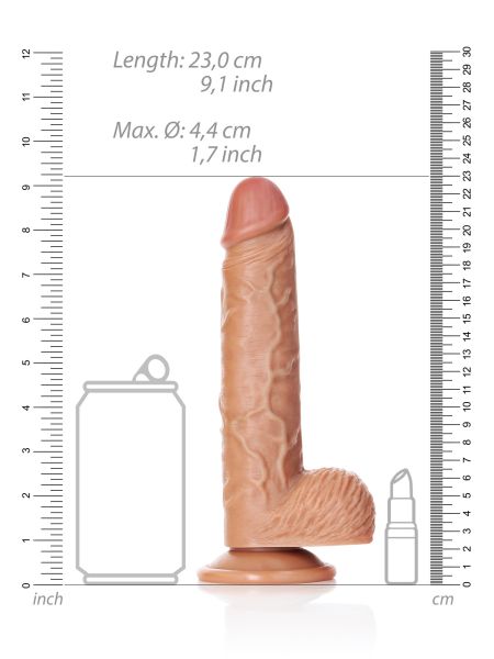 Sztuczny penis realistyczne dildo z przyssawką 23 cm - 6