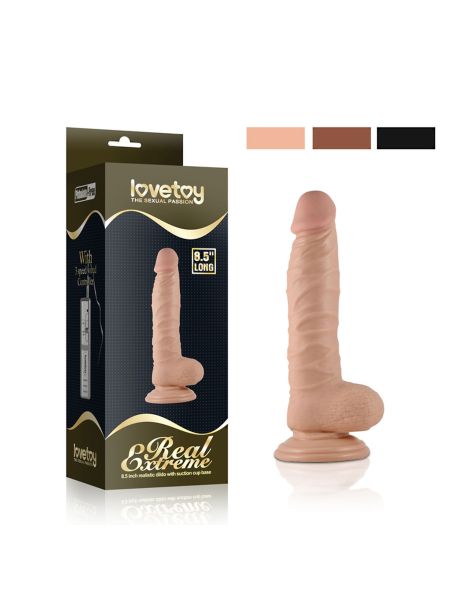 Dildo z przyssawką penis realistyczny żylasty - 2