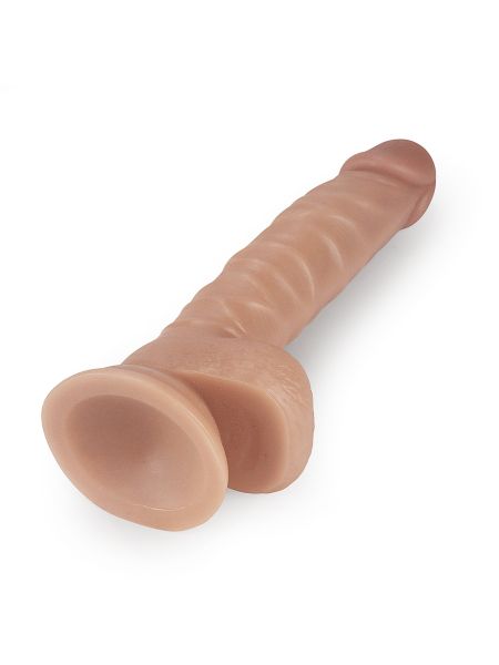 Dildo z przyssawką penis realistyczny żylasty - 6