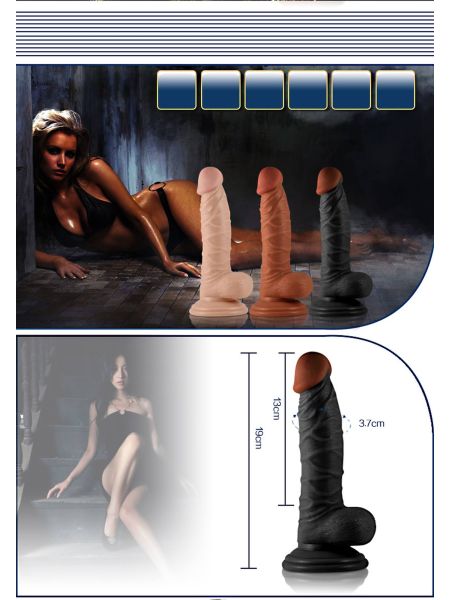 Sztuczny penis dildo zabawka sex z przyssawką - 8