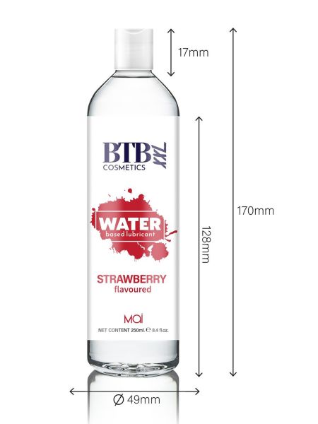 Lubrykant o smaku truskawki na bazie wody 250 ml - 4