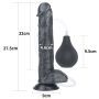 Czarne dildo żylaste przyssawka i wytrysk 28 cm - 3