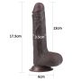 Czarny gruby penis z przyssawka żylaste dildo - 3