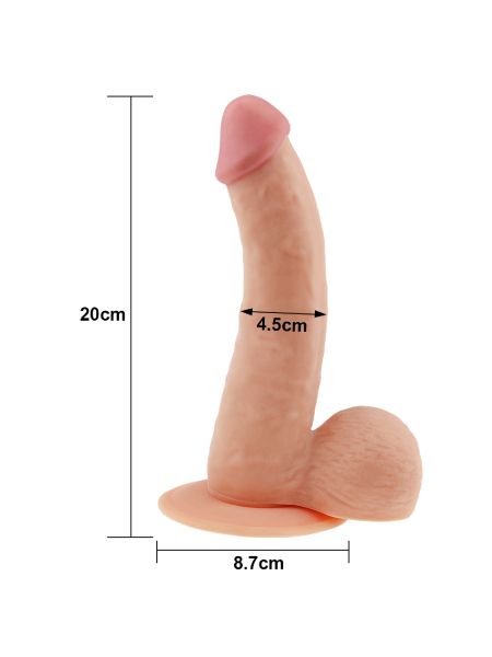 Dildo cieliste realistyczny wygląd penisa 20 cm - 6