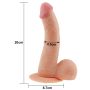 Dildo cieliste realistyczny wygląd penisa 20 cm - 7