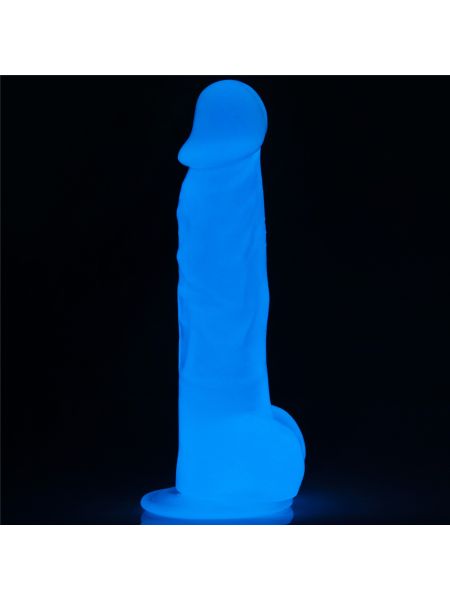 Dildo led giętkie duży penis podświetlany 21,5 cm - 2