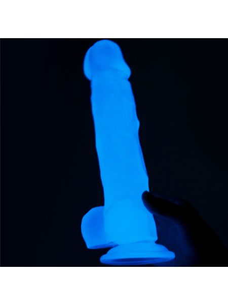 Dildo led giętkie duży penis podświetlany 21,5 cm - 4