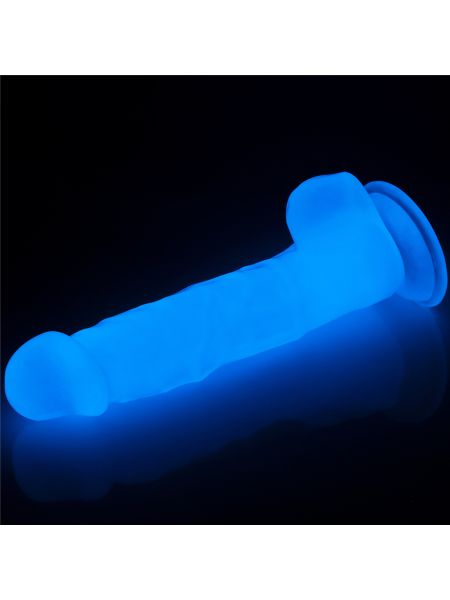 Dildo led giętkie duży penis podświetlany 21,5 cm - 5