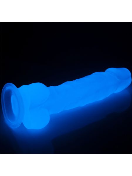 Dildo led giętkie duży penis podświetlany 21,5 cm - 6