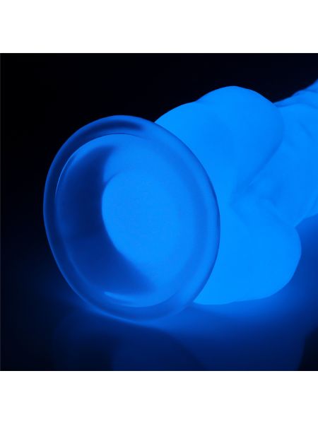 Dildo led giętkie duży penis podświetlany 21,5 cm - 7