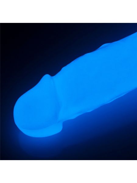 Dildo led giętkie duży penis podświetlany 21,5 cm - 8