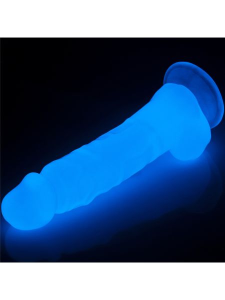 Dildo led giętkie duży penis podświetlany 21,5 cm - 9