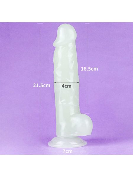 Dildo led giętkie duży penis podświetlany 21,5 cm - 13