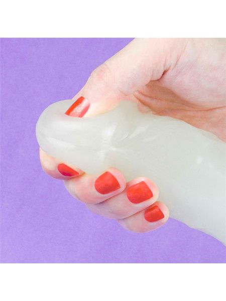 Dildo led giętkie duży penis podświetlany 21,5 cm - 14