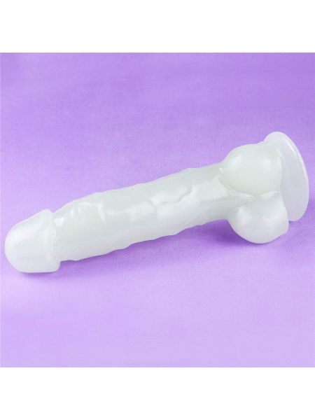 Dildo led giętkie duży penis podświetlany 21,5 cm - 16