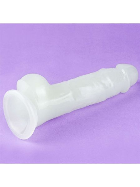 Dildo led giętkie duży penis podświetlany 21,5 cm - 17