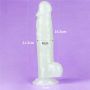 Dildo led giętkie duży penis podświetlany 21,5 cm - 14