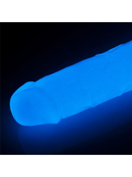 Dildo ledowe duże podświetlane na przyssawce 20 cm - 4