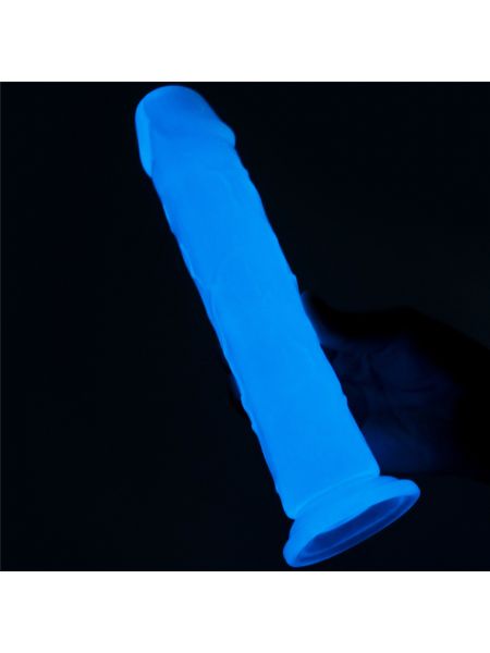 Dildo ledowe duże podświetlane na przyssawce 20 cm - 6