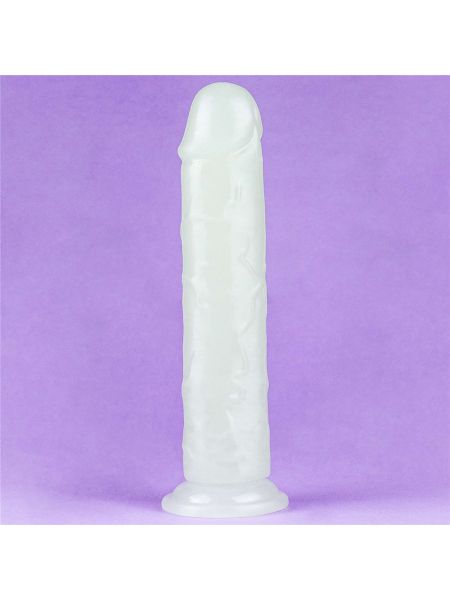 Dildo ledowe duże podświetlane na przyssawce 20 cm - 13