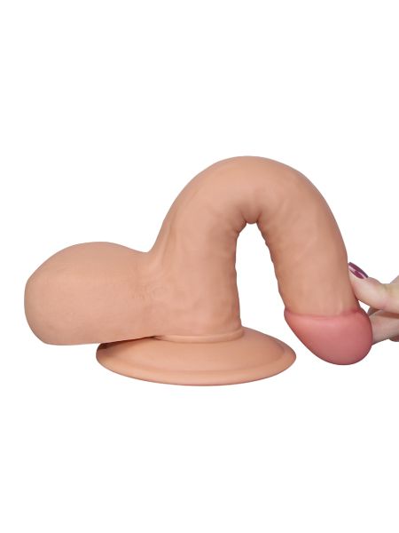 Dildo realistyczne z przyssawką żylaste 18 cm - 5