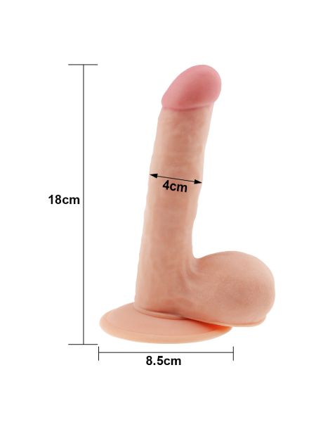 Dildo realistyczne z przyssawką żylaste 18 cm - 6