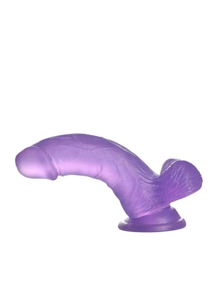 Dildo silikonowe przyssawka jasny fiolet 15,5 cm - 6