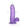 Dildo silikonowe przyssawka jasny fiolet 15,5 cm - 4