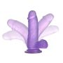 Dildo silikonowe przyssawka jasny fiolet 15,5 cm - 5