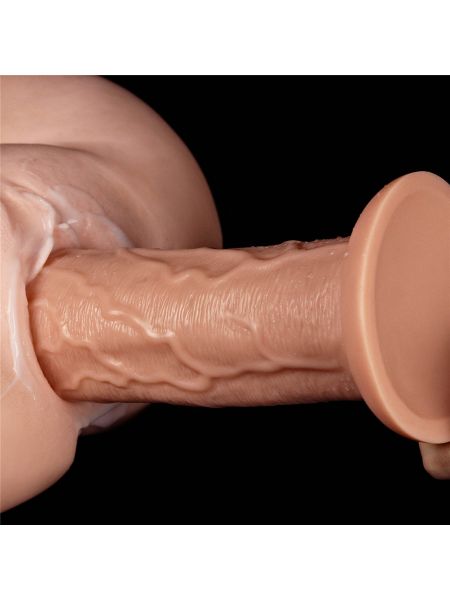 Długie potężne dildo z przyssawką i żyłami 28 cm - 10