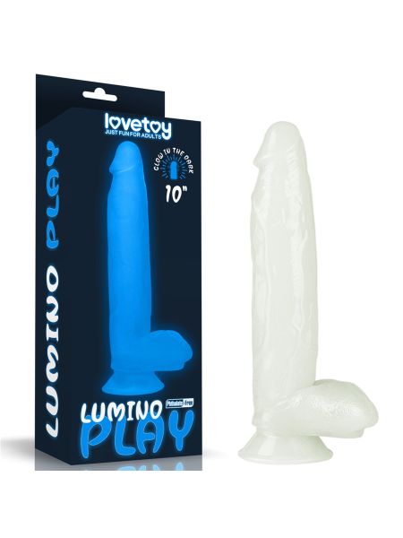 Elastyczne dildo podświetlane z przyssawką 25,5cm