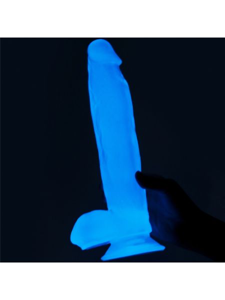 Elastyczne dildo podświetlane z przyssawką 25,5cm - 4