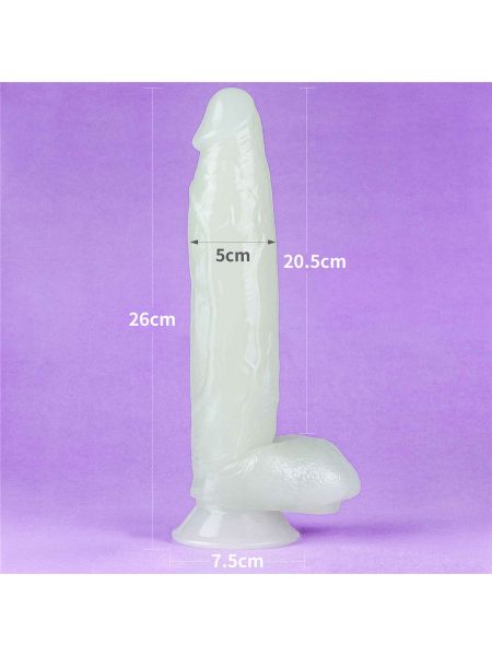 Elastyczne dildo podświetlane z przyssawką 25,5cm - 12