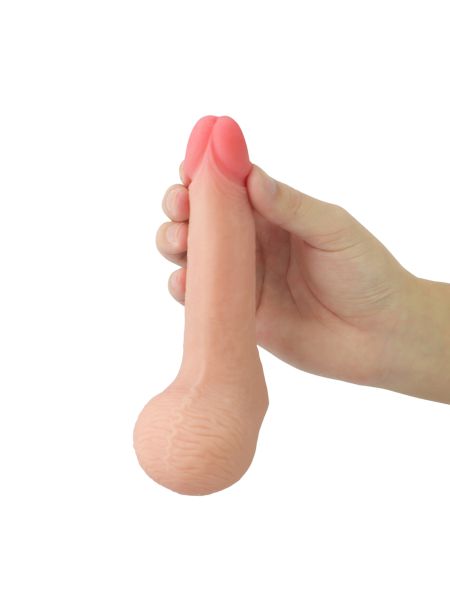 Elastyczny giętki penis realistyczne dildo 13,9 cm - 2