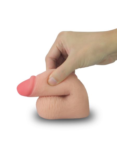 Elastyczny giętki penis realistyczne dildo 13,9 cm - 3