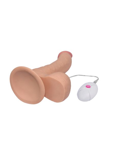 erotyczne dildo gumowe z przyssawka i wibracjami - 3